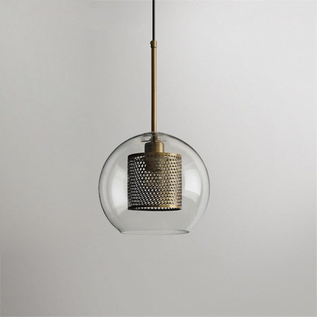 Honeycomb Glass & Metal Pendant Light-Letifly Lights and Decor