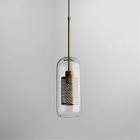 Honeycomb Glass & Metal Pendant Light-Letifly Lights and Decor