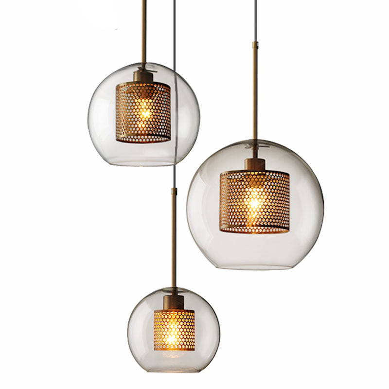 Honeycomb Glass & Metal Pendant Light-Letifly Lights and Decor