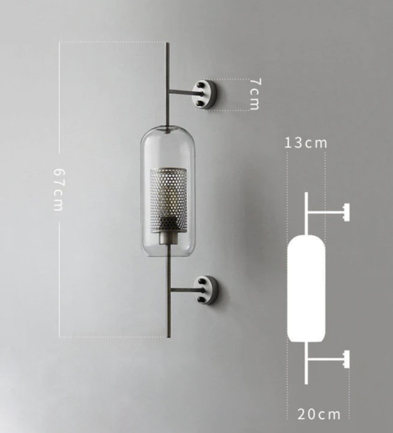 Honeycomb Glass & Metal Sconce Light-Letifly Lights and Decor