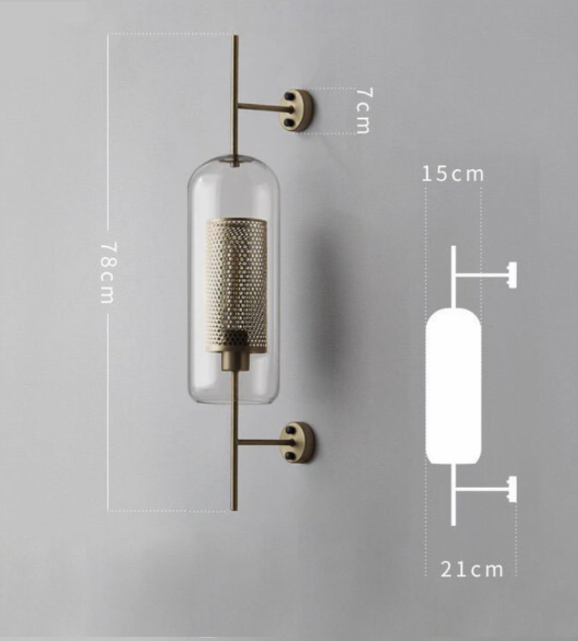 Honeycomb Glass & Metal Sconce Light-Letifly Lights and Decor