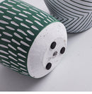Round Chrome Plated Cement Minimalist Line Pattern Design Flower Pot With Holes