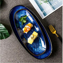 Japanese Style Ocean Design Ceramic Plate