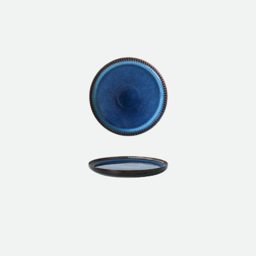 Indigo Stripe Ceramic Porcelain Bowls-Letifly Lights and Decor
