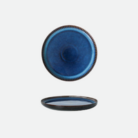 Indigo Stripe Ceramic Porcelain Bowls-Letifly Lights and Decor