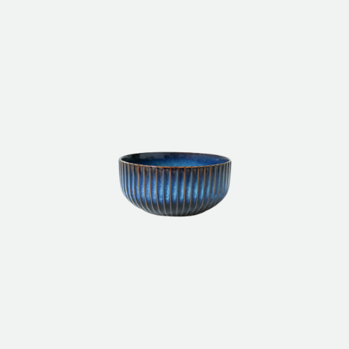 Indigo Stripe Ceramic Porcelain Bowls-Letifly Lights and Decor