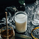 tall round clear transparent glass cup