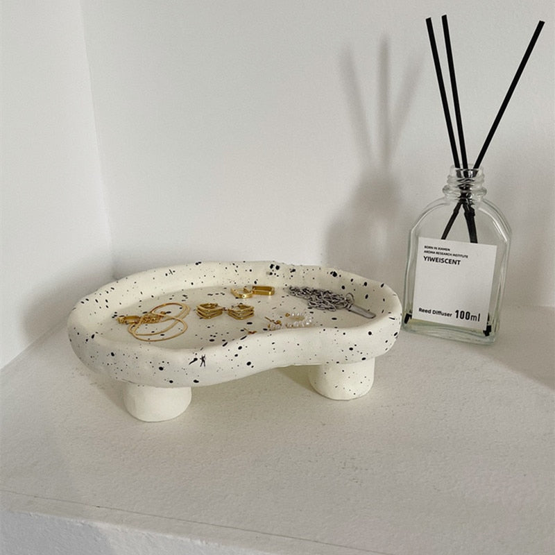 Irregular Resin Storage Tray for Decorative Accent