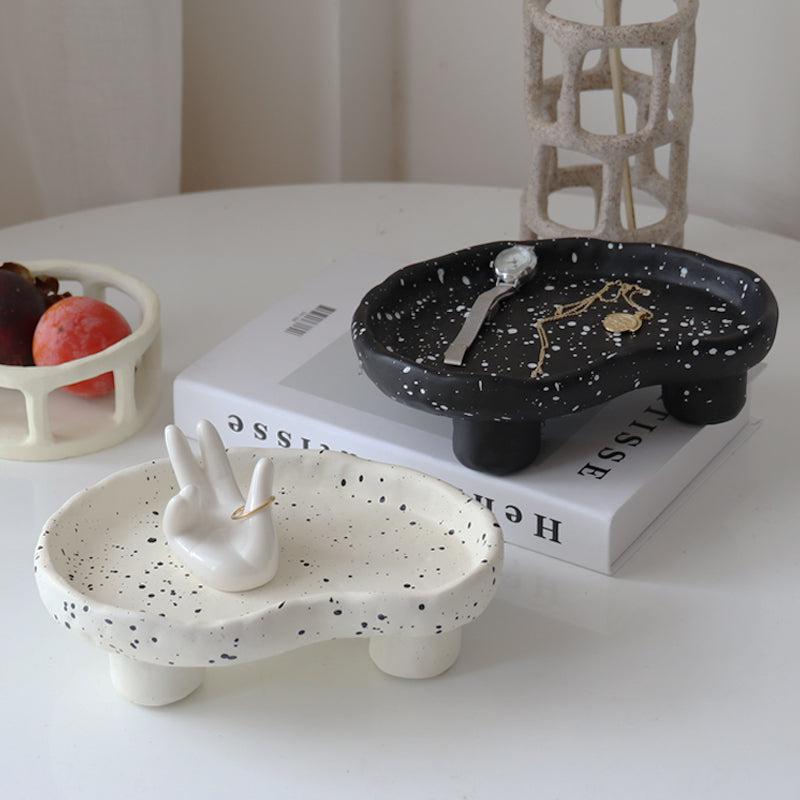 Irregular Resin Storage Tray for Decorative Accent