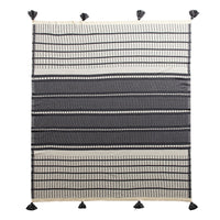 Soft and Warm Geometric Tassel Edges Cotton Throw Blanket
