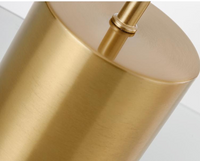 Wood and gold metal Linear Table Lamp