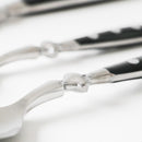 Fine Luxury Flatware in Silver Stainless steel 18/8 and Black Resin