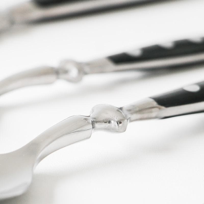 Fine Luxury Flatware in Silver Stainless steel 18/8 and Black Resin