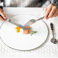 Fine Luxury Flatware in Silver Stainless steel 18/8 and Black Resin