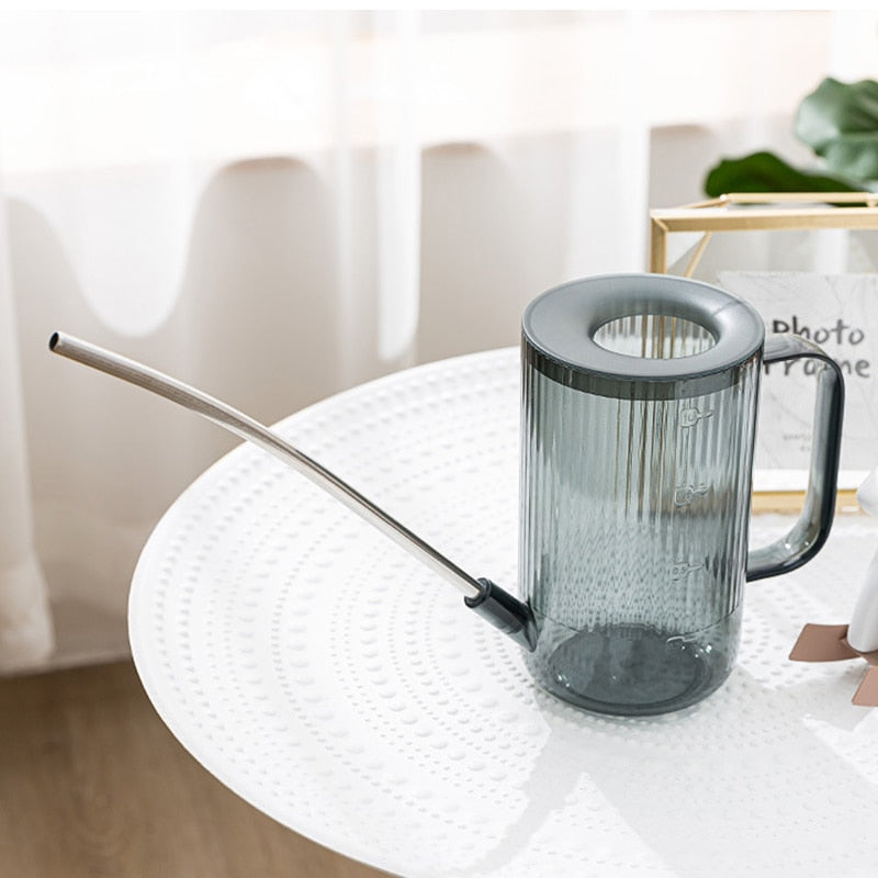 Long Mouth Easy Grip and No Leakage Watering Pot Gray