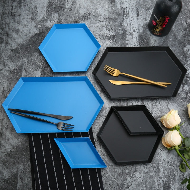 Kaleidoscope Stainless Steel Tray-Letifly Lights and Decor