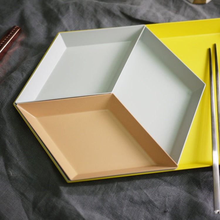Kaleidoscope Stainless Steel Tray-Letifly Lights and Decor