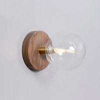 Wood Wall Lamp Frosted Glass Clear Glass Modern Design Bedroom Corridor.