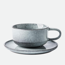 Creative Porcelain Coffee Cup Milk Ceramic European Red Tea Cups Set with Handle High quality Cement color