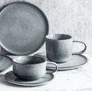 Creative Porcelain Coffee Cup Milk Ceramic European Red Tea Cups Set with Handle High quality Cement color