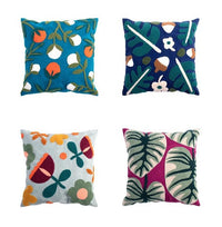 Square Colorful Floral Pillow
