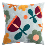 Square Colorful Floral Pillow