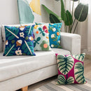 Square Colorful Floral Pillow