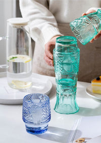Koi Fish Stackable Glass Cup Set-Letifly Lights and Decor