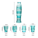 Koi Fish Stackable Glass Cup Set-Letifly Lights and Decor
