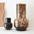 Decorative Accent Amber  Decoration for Flower Pot Murano Leopard Glass Vase