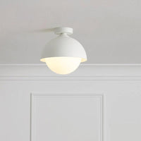 Light Bop LED Pendant metal iron painted finish white variant 25cm diameter 150cm adjustable cord E27 base