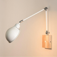 modern office wall lamp metal light in white and wood