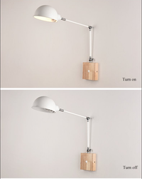 modern office wall lamp metal light in white and wood