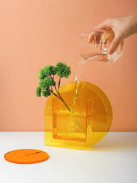 Yellow Acrylic vase