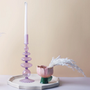 Lilac Glass Candle Holders-Letifly Lights and Decor