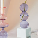 Lilac Glass Candle Holders-Letifly Lights and Decor