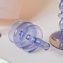 Lilac Glass Candle Holders-Letifly Lights and Decor
