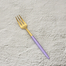 Stainless Steel Mirror Polish Finish Purple and Gold Cutlery Set