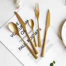 stainless steel gold flatware set