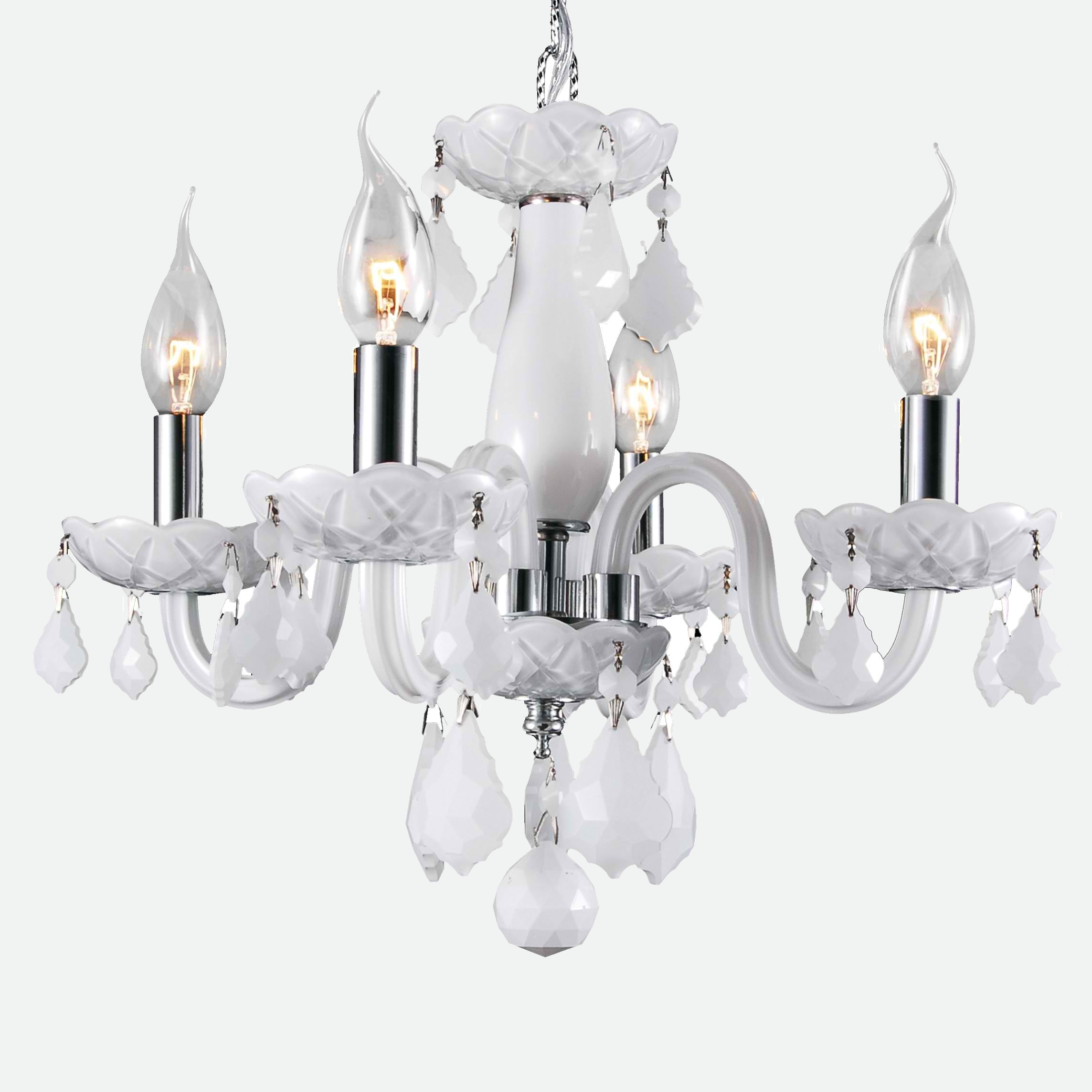 Lumiere Chrome and Crystal Chandelier Light-Letifly Lights and Decor