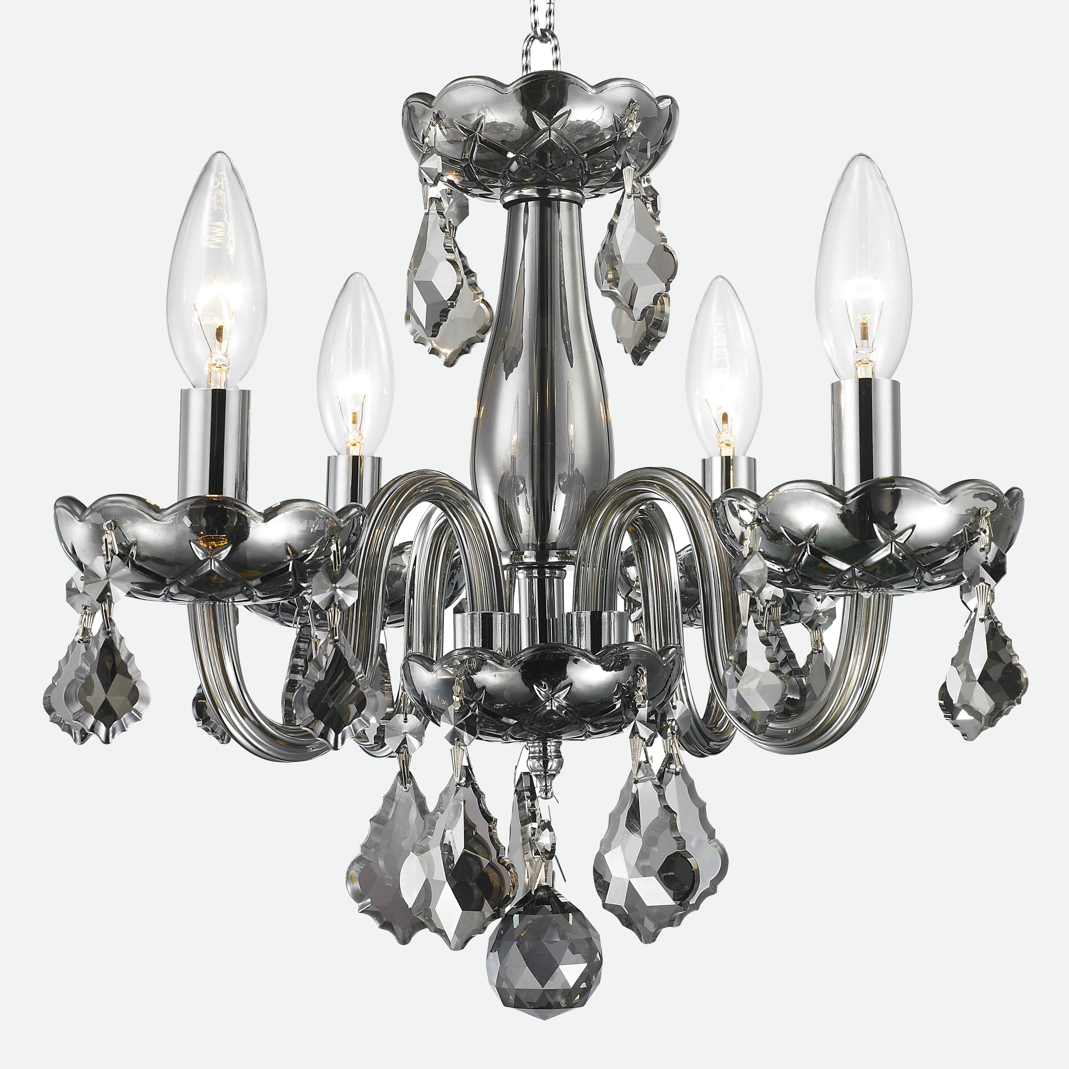 Lumiere Chrome and Crystal Chandelier Light-Letifly Lights and Decor