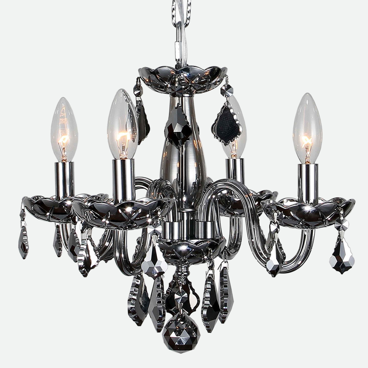 Lumiere Chrome and Crystal Chandelier Light-Letifly Lights and Decor