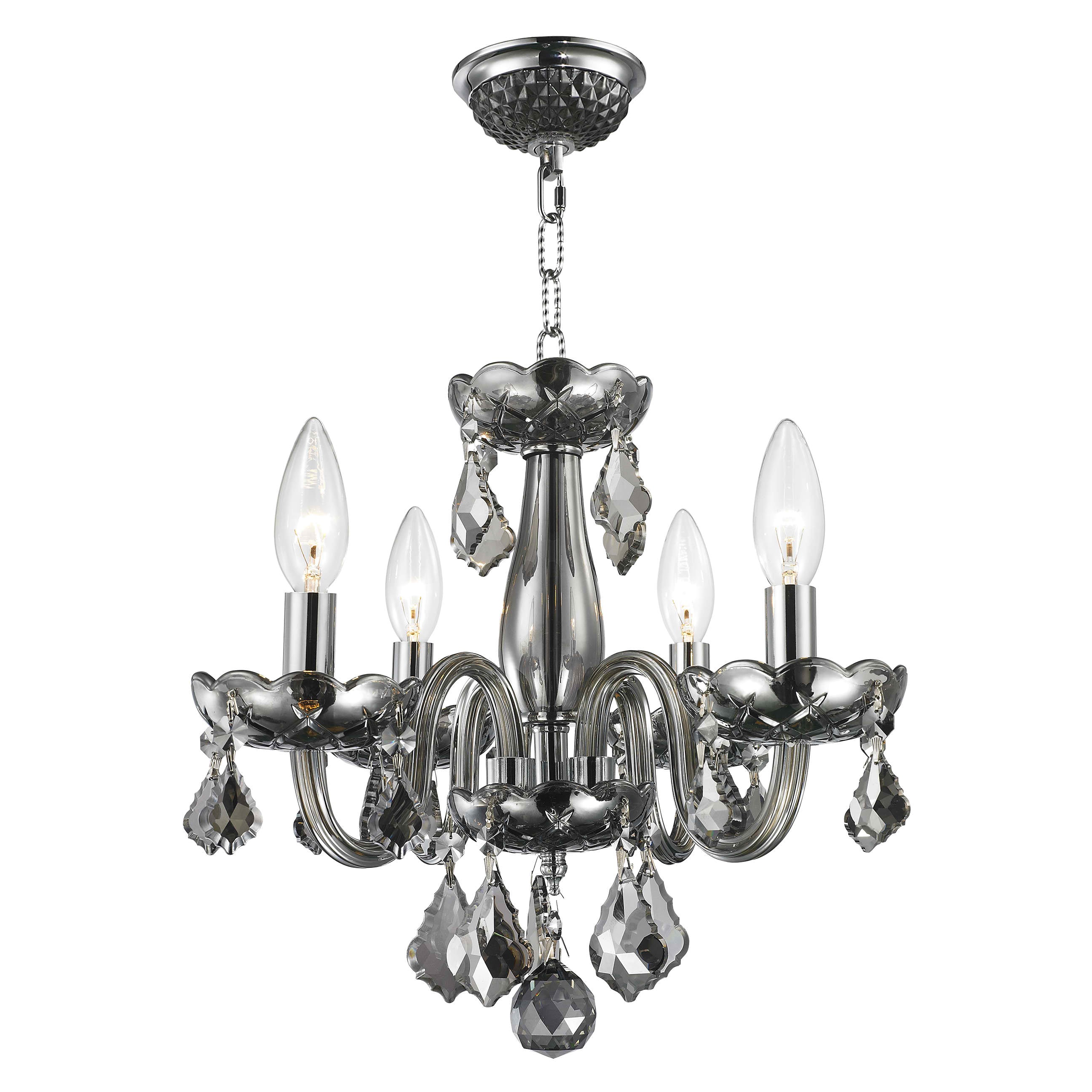 Lumiere Chrome and Crystal Chandelier Light-Letifly Lights and Decor