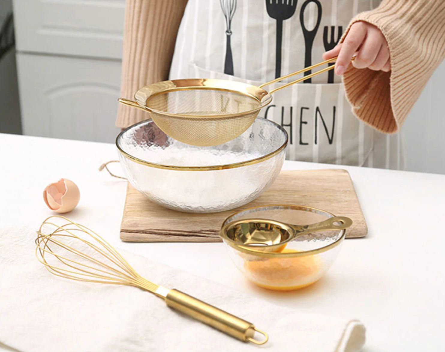 Luxury Gold Stainless Steel Baking Utensil Set