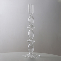 Macaroon Glass Ripple Candle Holders-Letifly Lights and Decor