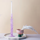 Macaroon Glass Ripple Candle Holders-Letifly Lights and Decor