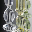 Macaroon Glass Ripple Candle Holders-Letifly Lights and Decor