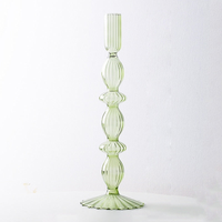 Macaroon Glass Ripple Candle Holders-Letifly Lights and Decor