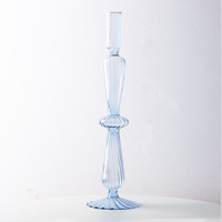 Macaroon Glass Ripple Candle Holders-Letifly Lights and Decor
