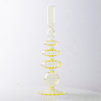 Macaroon Glass Ripple Candle Holders-Letifly Lights and Decor